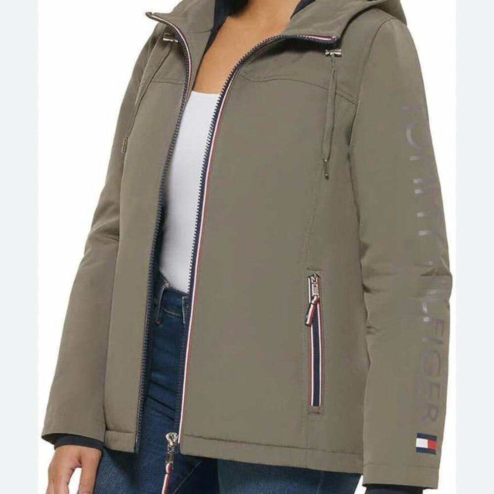 Tommy Hilfiger Womens Heavyweight Softshell Hooded Jacket